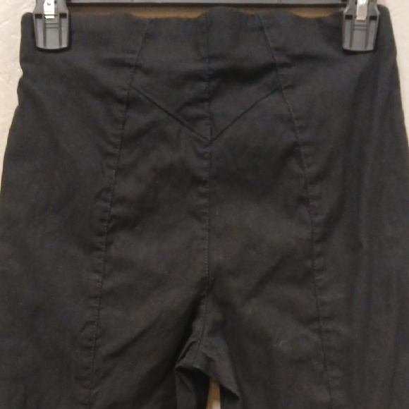 Maeve By Anthropologie Small Petiite SP Pull on Black Cropped Ankle w/ Leg Split - Picture 5 of 7